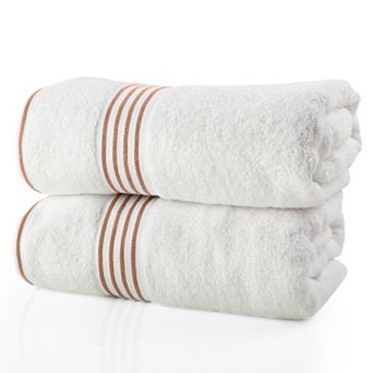 Lavish Home 2 pc Luxury Quick-Dry Cotton Bath Towel Set