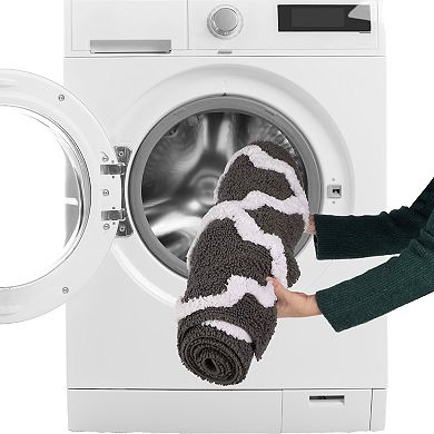 Lavish Home Moroccan Trellis Bathroom Runner Rug