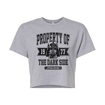 Juniors' Star Wars Property Of The Dark Side Cropped Tee