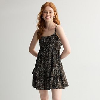Juniors' SO® Ruffle Tier Mini Dress