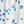 Cream Blue Ditsy