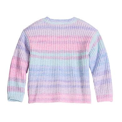 Baby & Toddler Girl Jumping Beans® Shaker Stitch Crew Pullover Sweater