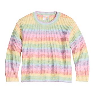 Baby & Toddler Girl Jumping Beans® Shaker Stitch Crew Pullover Sweater