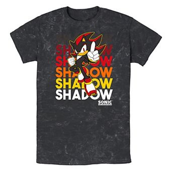 Men's Sonic the Hedgehog Shadow Word Stack Graphic Tee
