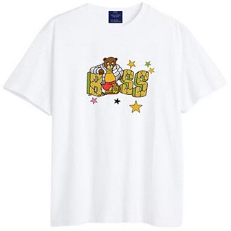 Men's Boss Bear Graphic Printed Cotton T-shirt
