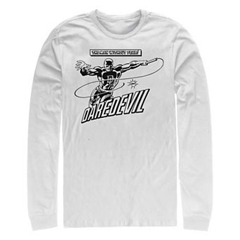 Men's Marvel Daredevil The Man Without Fear Long Sleeve Graphic Tee