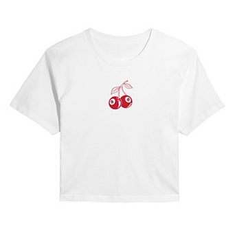 Juniors' 8 Ball Cherries Cropped Tee