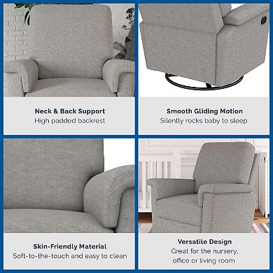 Baby Relax Terrin 3-in-1 Nursery Swivel Recliner Glider