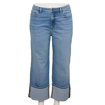 Juniors' LC Lauren Conrad High Rise Straight Jeans With Folded Cuff