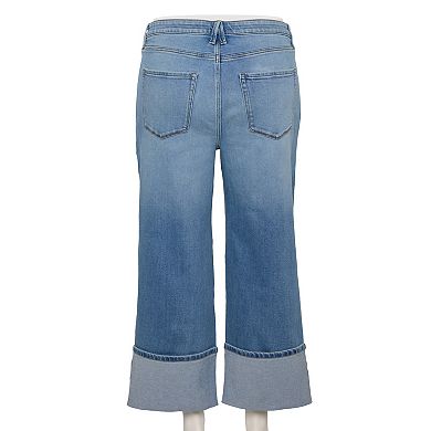Juniors' LC Lauren Conrad High Rise Straight Jeans With Folded Cuff