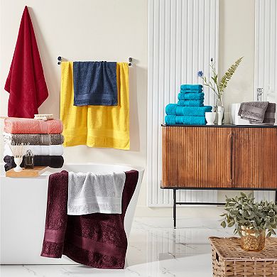 TRIDENT 6-Piece Soft Comfort AIR RICH Cotton Bath Towel, Hand Towel & Washcloth Set