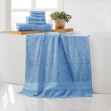 TRIDENT 6-Piece Soft Comfort AIR RICH Cotton Bath Towel, Hand Towel & Washcloth Set