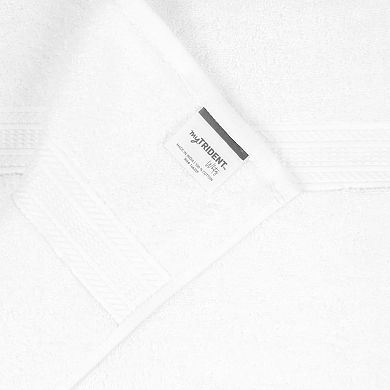 TRIDENT 12-Piece White Hospitality Cotton Hand Towel Set