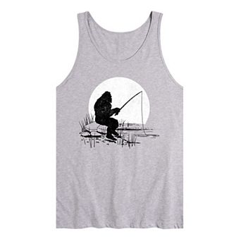 Men's Sasquatch Fishing Graphic Tank Top