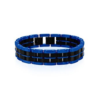 Men's Metallo Stainless Steel Two Tone Linked Bracelet