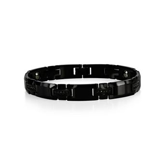 Men's Metallo Magnetic Tungsten Cubic Zirconia Bracelet