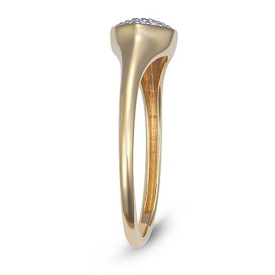 LeRose by Lexi and Rose 10k Gold 1/8 Carat T.W. Diamond Pave Ring
