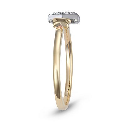LeRose by Lexi and Rose Two Tone 10k Gold Diamond Accent Stars Ring