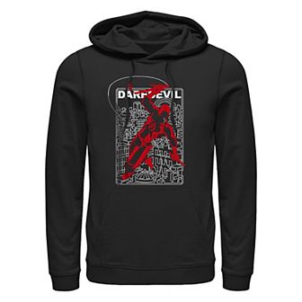 Men's Marvel Daredevil Jumping Buildings Graphic Hoodie