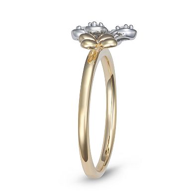 LeRose by Lexi and Rose Two Tone 10k Gold 1/10 Carat T.W. Diamond ...
