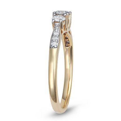 LeRose by Lexi and Rose 10k 1/2 Carat T.W. Lab-Grown Diamond Ring