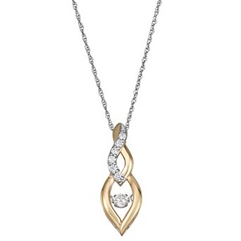 LeRose by Lexi and Rose 10k Gold 1/8 Carat T.W. Lab-Grown Diamond Pendant Necklace