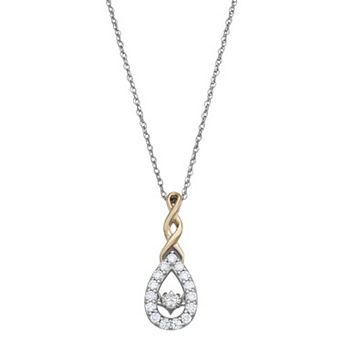 LeRose by Lexi and Rose 10k Gold 1/4 Carat T.W. Lab-Grown Diamond Pendant Necklace