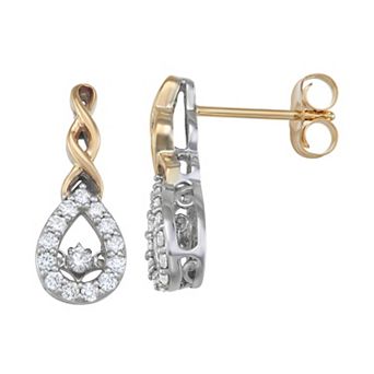 LeRose by Lexi and Rose 10k Gold 1/3 Carat T.W. Lab-Grown Diamond Stud Earrings