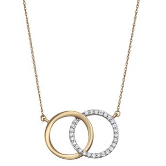LeRose by Lexi and Rose 10k 1/4 Carat T.W. Lab-Grown Diamond Linked Circle Pendant Necklace