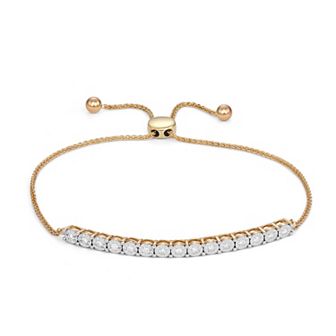 LeRose by Lexi and Rose 10k 1/4 Carat T.W. Lab-Grown Diamond Bolo Bracelet