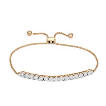 LeRose by Lexi and Rose 10k 1/4 Carat T.W. Lab-Grown Diamond Bolo Bracelet
