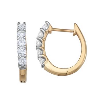 LeRose by Lexi and Rose 10k Gold 1/2 Carat T.W. Lab-Grown Diamond Hoop Earrings