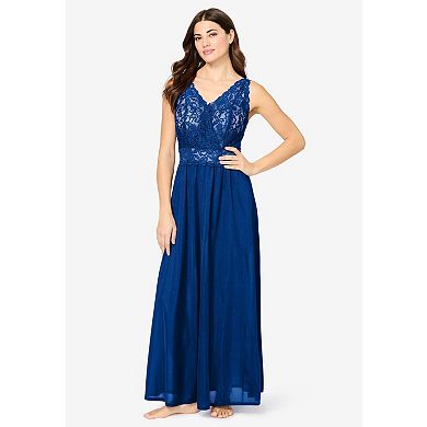 Amoureuse Plus Size Peignoir 2-Piece Tricot Gown & Robe