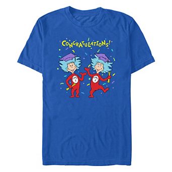 Men's Dr. Seuss Thing 1 And Thing 2 Congratulations Graduates Graphic Tee