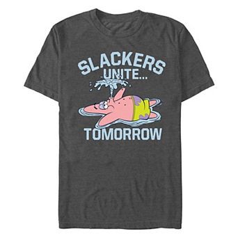 Men's Nickelodeon SpongeBob SquarePants Patrick Slackers Unite Tomorrow Graphic Tee