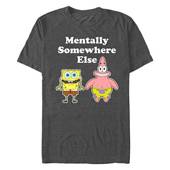 Men's Nickelodeon SpongeBob SquarePants And Patrick Mentally Somewhere Else Graphic Tee