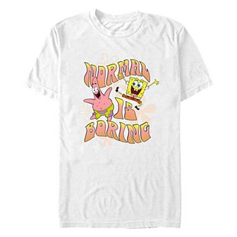 Men's Nickelodeon SpongeBob SquarePants And Patrick Normal Is Boring Graphic Tee
