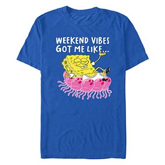 Men's Nickelodeon SpongeBob SquarePants Weekend Vibes Got Me Like Graphic Tee