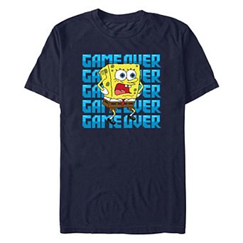 Men's Nickelodeon SpongeBob SquarePants Game Over Word Stack Graphic Tee