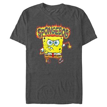 Men's Nickelodeon SpongeBob SquarePants Flames Graphic Tee