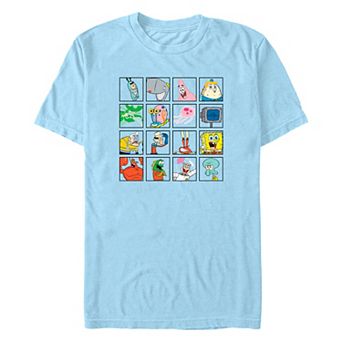 Men's Nickelodeon SpongeBob SquarePants Character Panels Graphic Tee