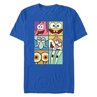 Men's Nickelodeon SpongeBob SquarePants Character Eyes Panels Graphic Tee