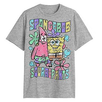 Men's Nickelodeon SpongeBob SquarePants And Patrick Chalk Draw Graphic Tee