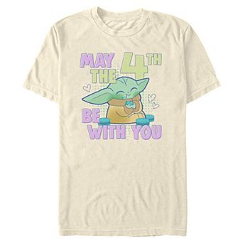 Men's Star Wars The Mandalorian The Child May The Fourth Be With You Graphic Tee