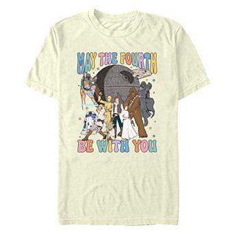 Men's Star Wars May The Fourth Be With You Character Collage Graphic Tee