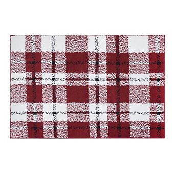 St. Nicholas Square® Supersoft Plaid Throw Rug