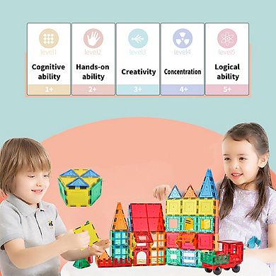 60 Piece Magnetic Tiles Set