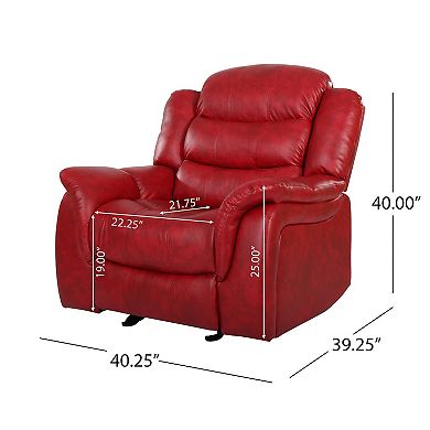 Merax Classic Design PU Fabric Glider Recliner