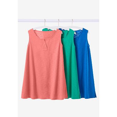 Woman Within Plus Size Notch Swing Tunic