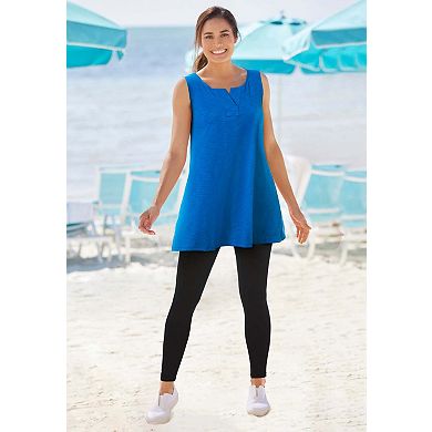 Woman Within Plus Size Notch Swing Tunic